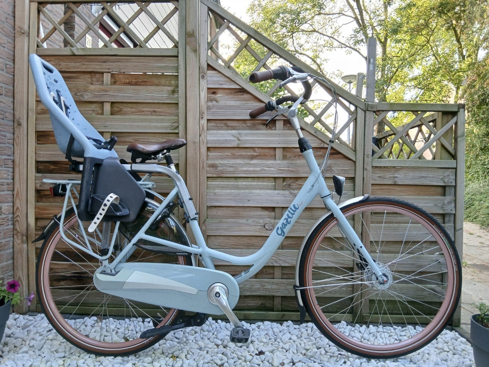 Zo goed als nieuw! Gazelle Bloom D57, 7 versn incl yeppzitje, Ophalen, 2 zitjes, Versnellingen, 56 cm of meer