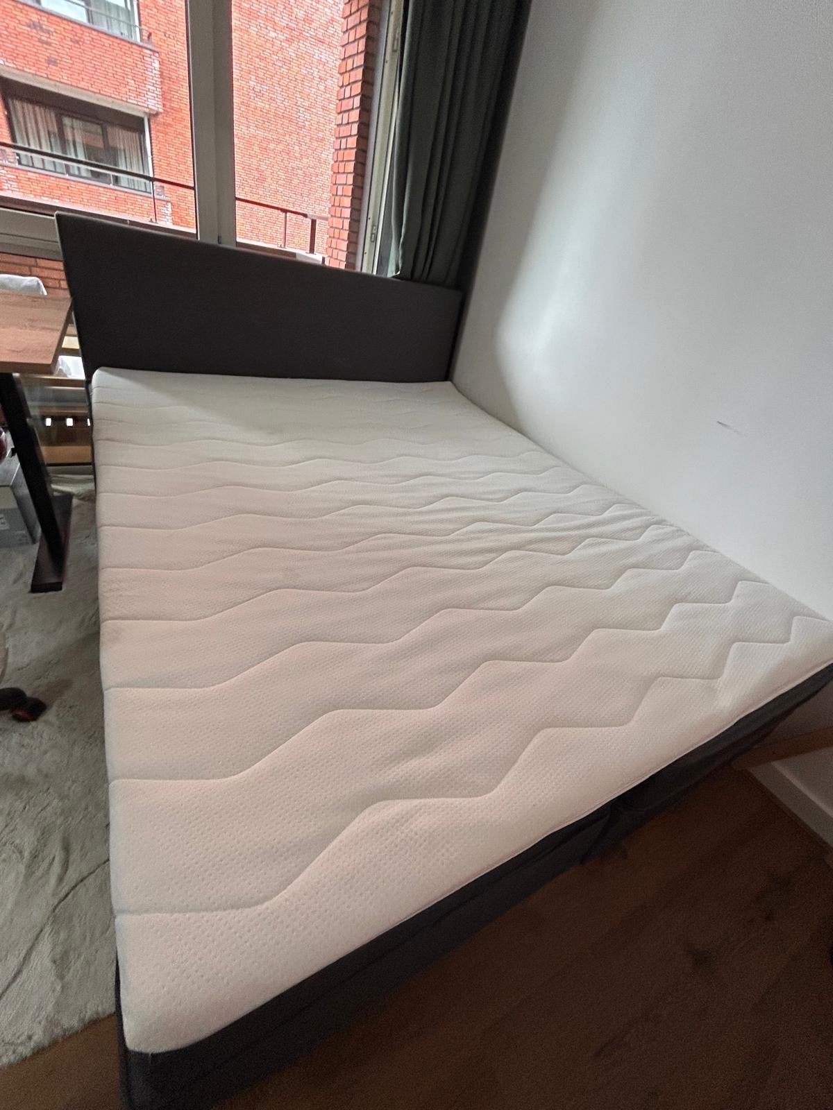 Boxspring 160x200 cm, Ophalen, Tweepersoons, Zo goed als nieuw, Matras