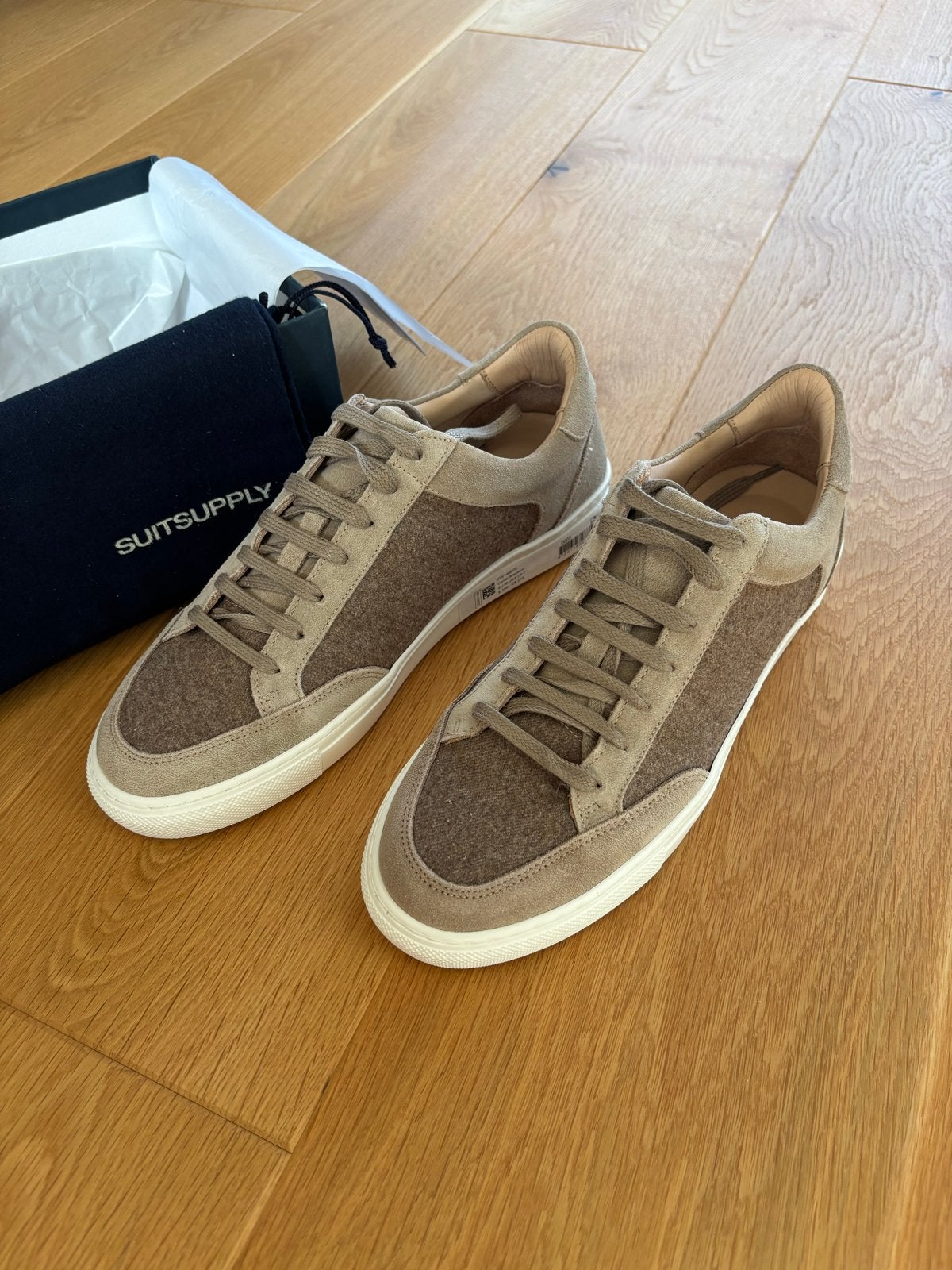 Suitsupply Sneakers - Maat 40 - Inclusief Dust Bags, Kleding | Heren, Schoenen, Verzenden, Nieuw, Bruin, Sneakers of Gympen