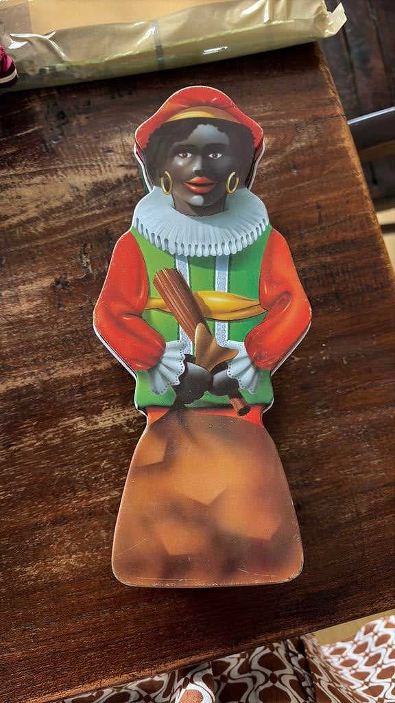 Zwarte piet blikje als nieuw sinterklaas 5 december, Diversen, Sinterklaas, Ophalen of Verzenden, Zo goed als nieuw
