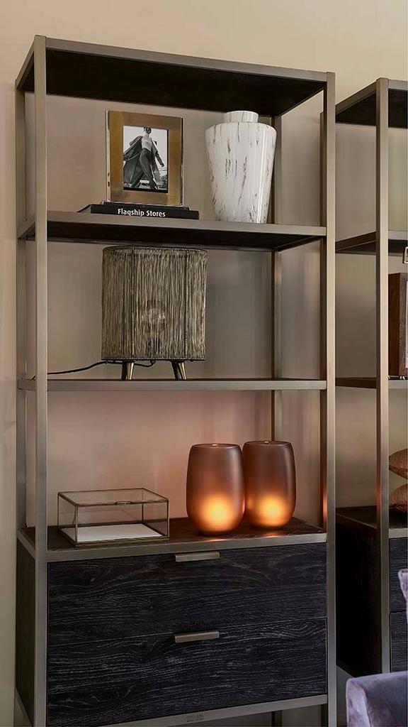 Rivièra Maison boekenkast Costa Mesa, Huis en Inrichting, Kasten | Boekenkasten, Ophalen, 50 tot 100 cm, 25 tot 50 cm, Glas