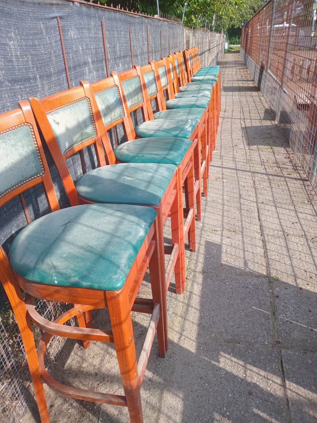 14 barkrukken, Tuin en Terras, Ophalen, Gebruikt, Hout