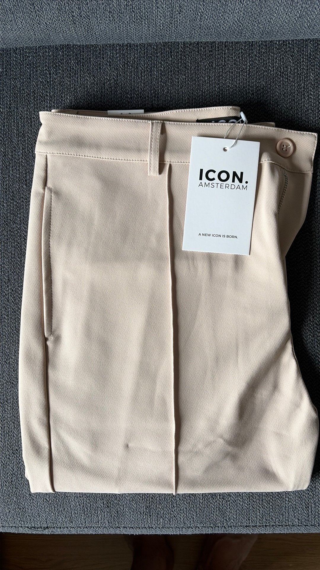 Ongedragen broek Icon Amsterdam, Kleding | Heren, Broeken en Pantalons, Verzenden, Nieuw, Maat 52/54 (L), Beige