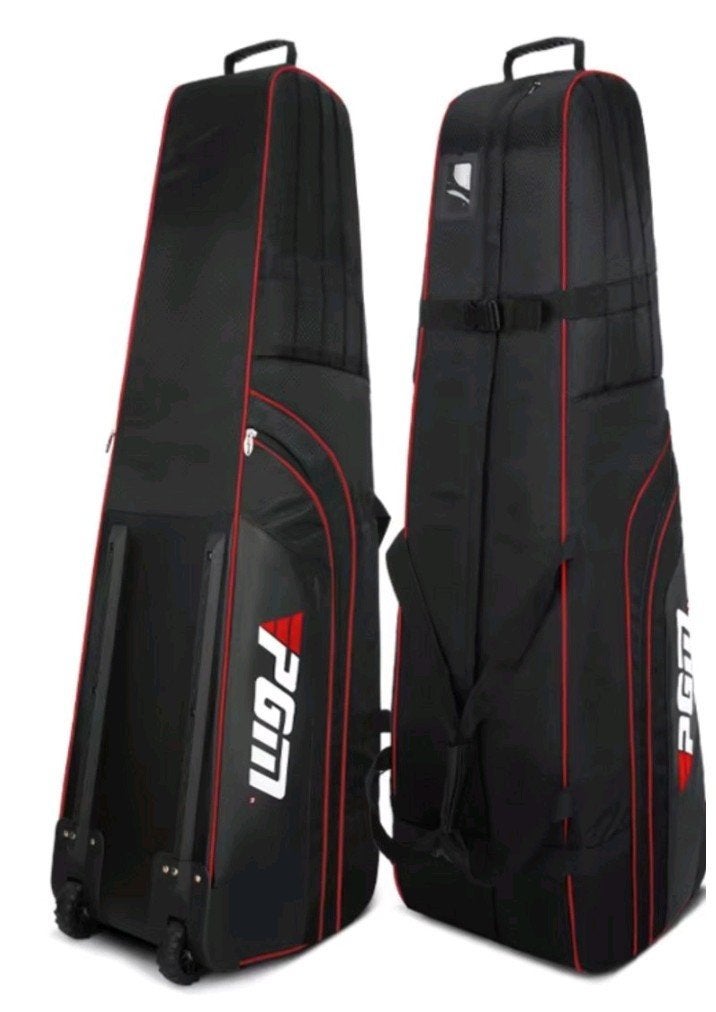 PGM zwarte golf reistas.Opvouwbare Travel Cover met wielen, Ophalen of Verzenden, Nieuw, Tas