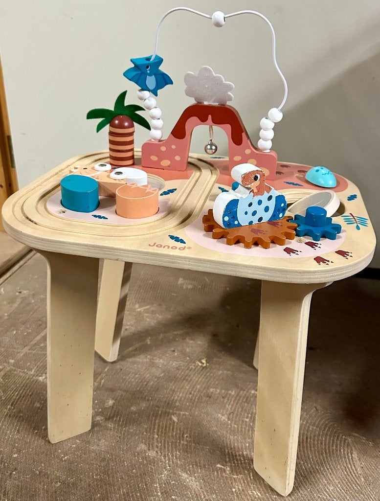 Janod Houten Activiteitentafel Dino, Ophalen, Zo goed als nieuw