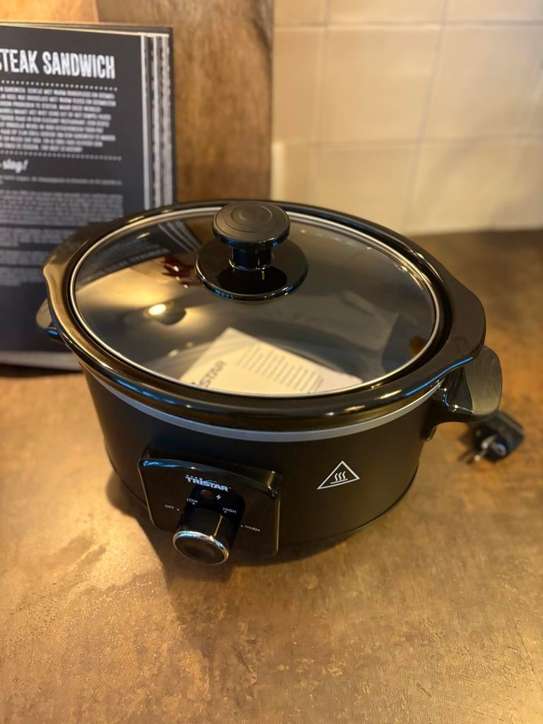 Tristar Slowcooker - Zwart - Nieuwstaat, Witgoed en Apparatuur, Slowcookers, Ophalen of Verzenden, Nieuw