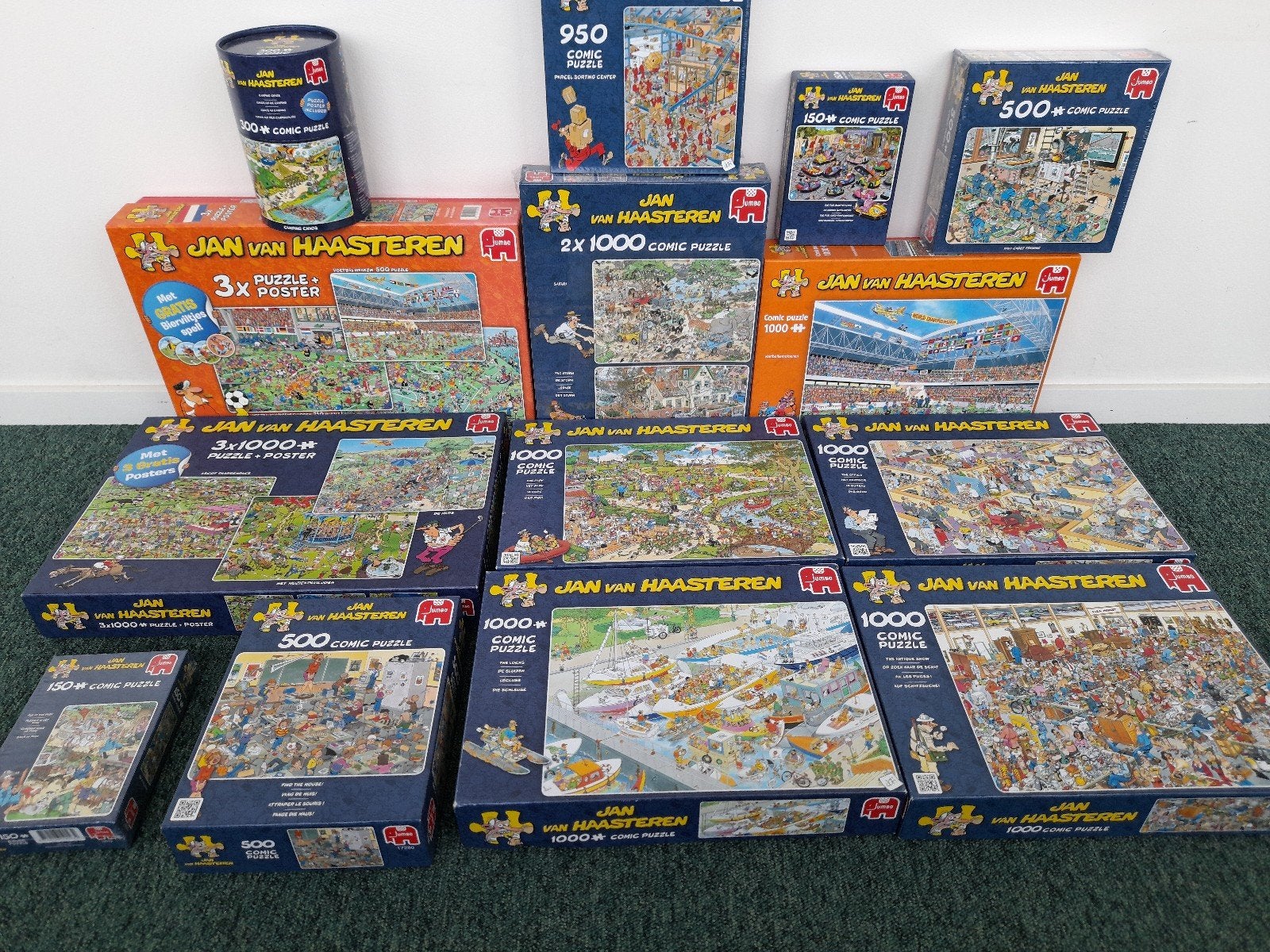 Jan van Haasteren puzzels 19 stuks, Ophalen, 500 t/m 1500 stukjes, Zo goed als nieuw