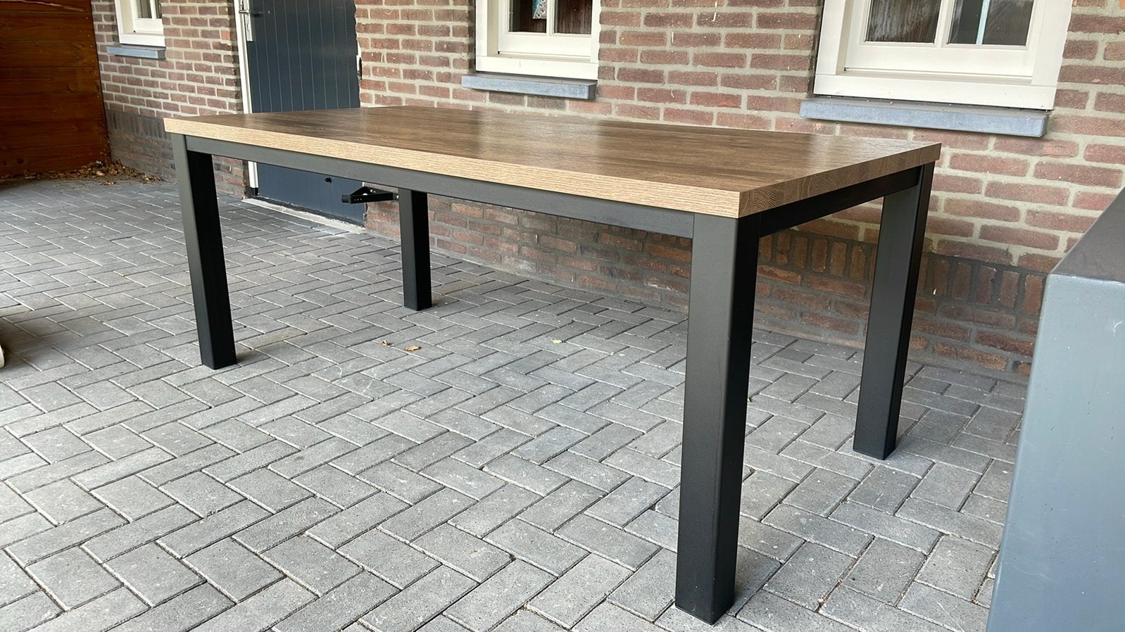 Te koop industriële eettafel, Ophalen, Zo goed als nieuw, Rechthoekig, 50 tot 100 cm
