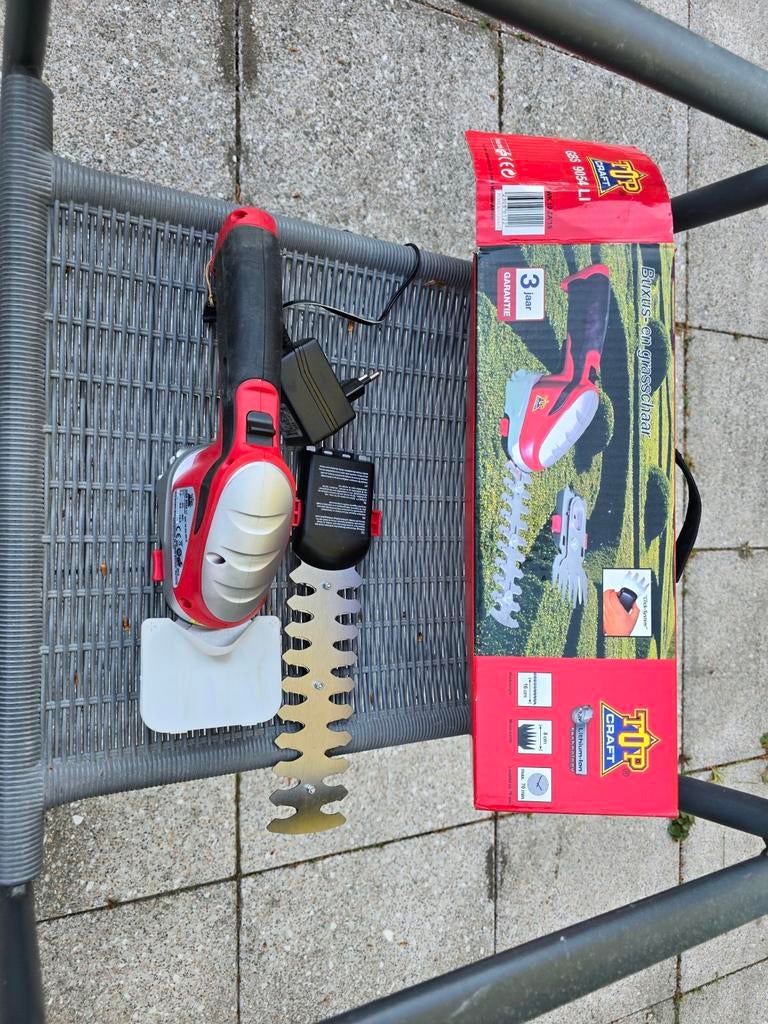 Buxus schaar elektrisch, zo goed als nieuw, ruilen/ophalen, Ophalen of Verzenden, Zo goed als nieuw, Elektrisch, Top Craft