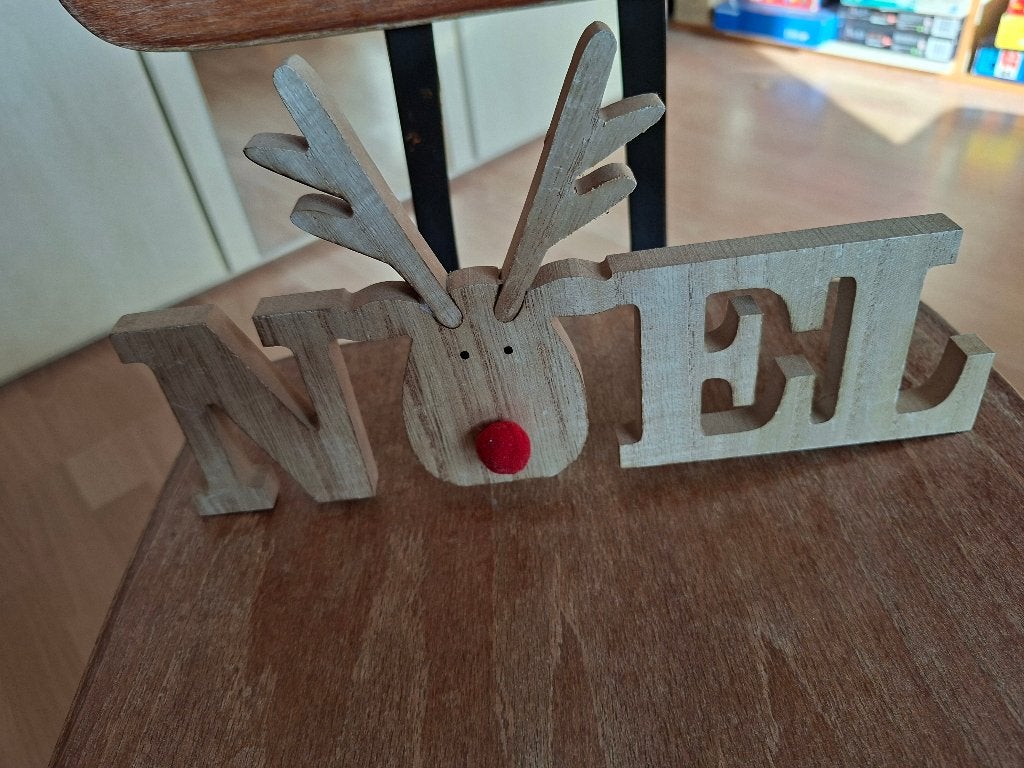 kerst, houten bordje NOEL, Diversen, Kerst, Ophalen of Verzenden