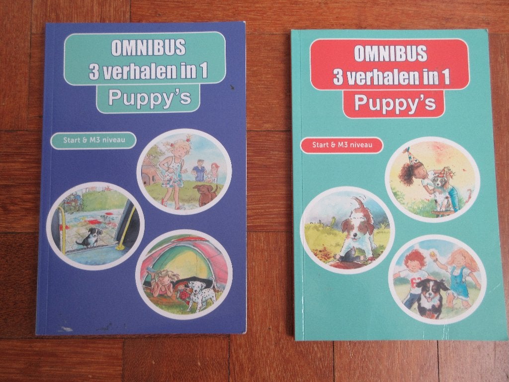2 x boeken omnibus Puppy's ( 6 verhalen ) Avi Start - M3, Ophalen of Verzenden, Gelezen, Fictie algemeen