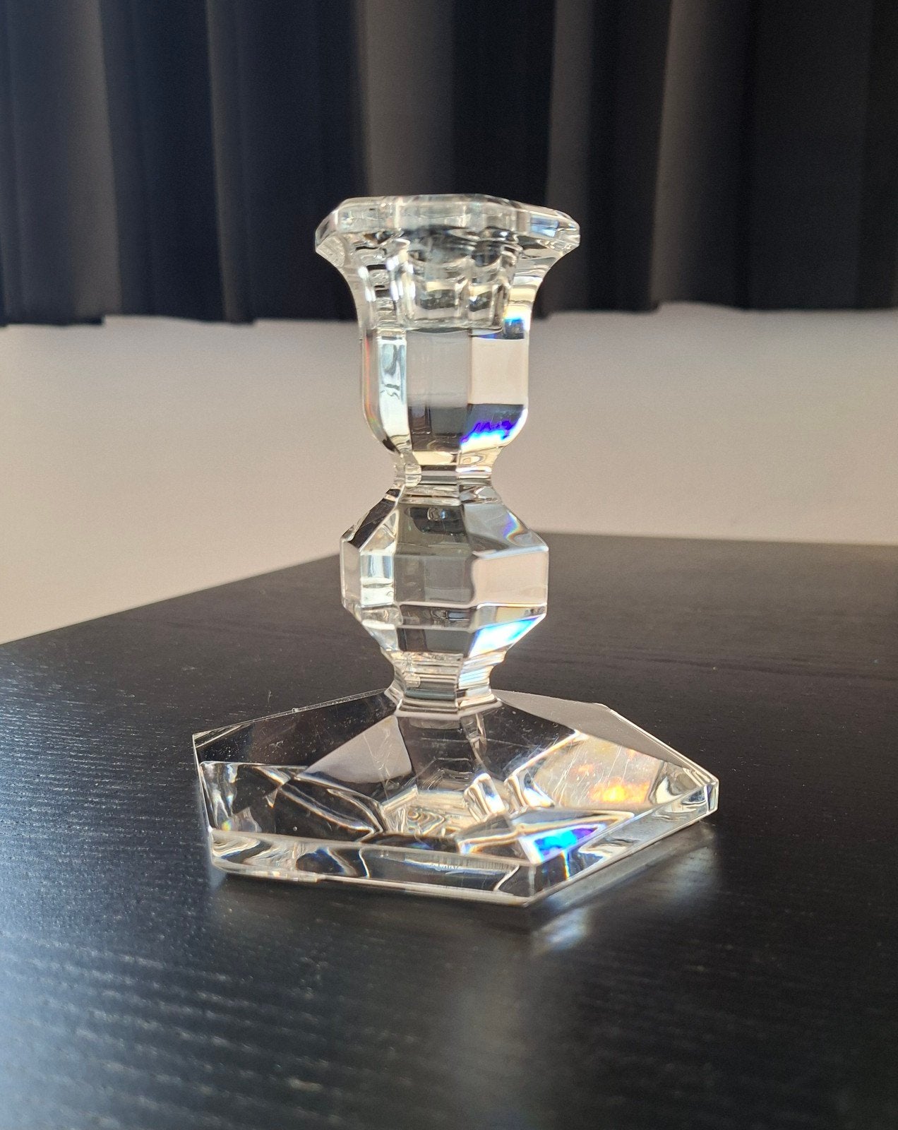 Val Saint Lambert kaarsenstandaard, Ophalen, Kristal