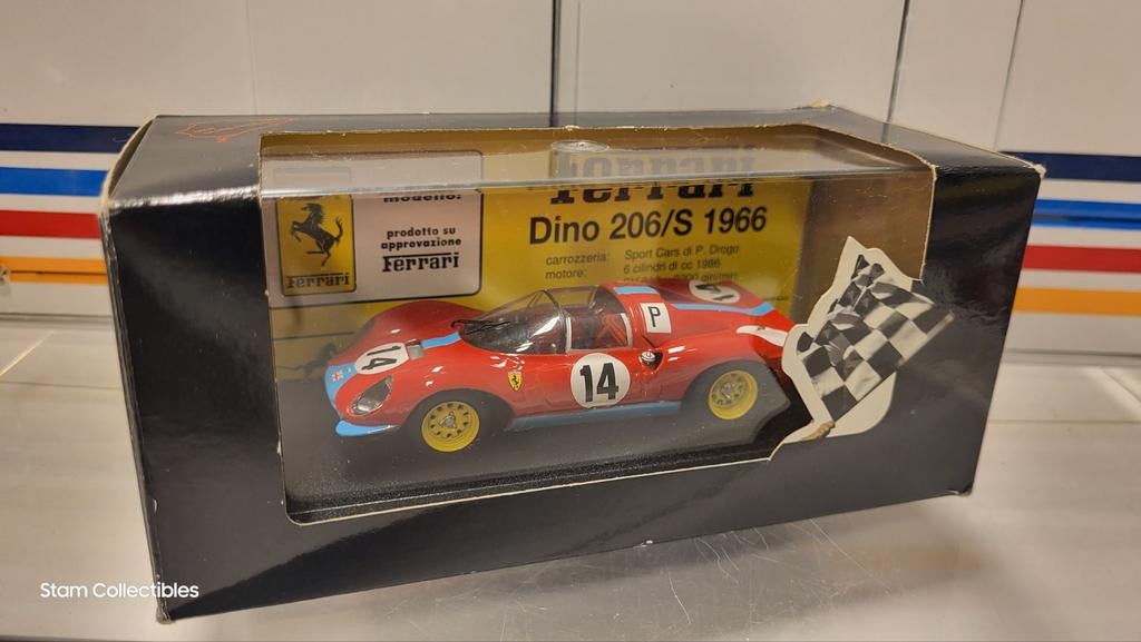Art Model Ferrari Dino 206/S #14 Red - 1966, Hobby en Vrije tijd, Modelauto's | 1:43, Overige merken, Auto, Ophalen of Verzenden