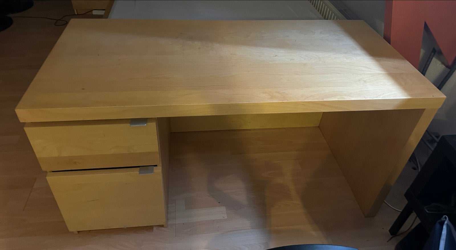 IKEA Malm bureau met lades - Goede staat, Ophalen, Bruin, Zo goed als nieuw, IKEA
