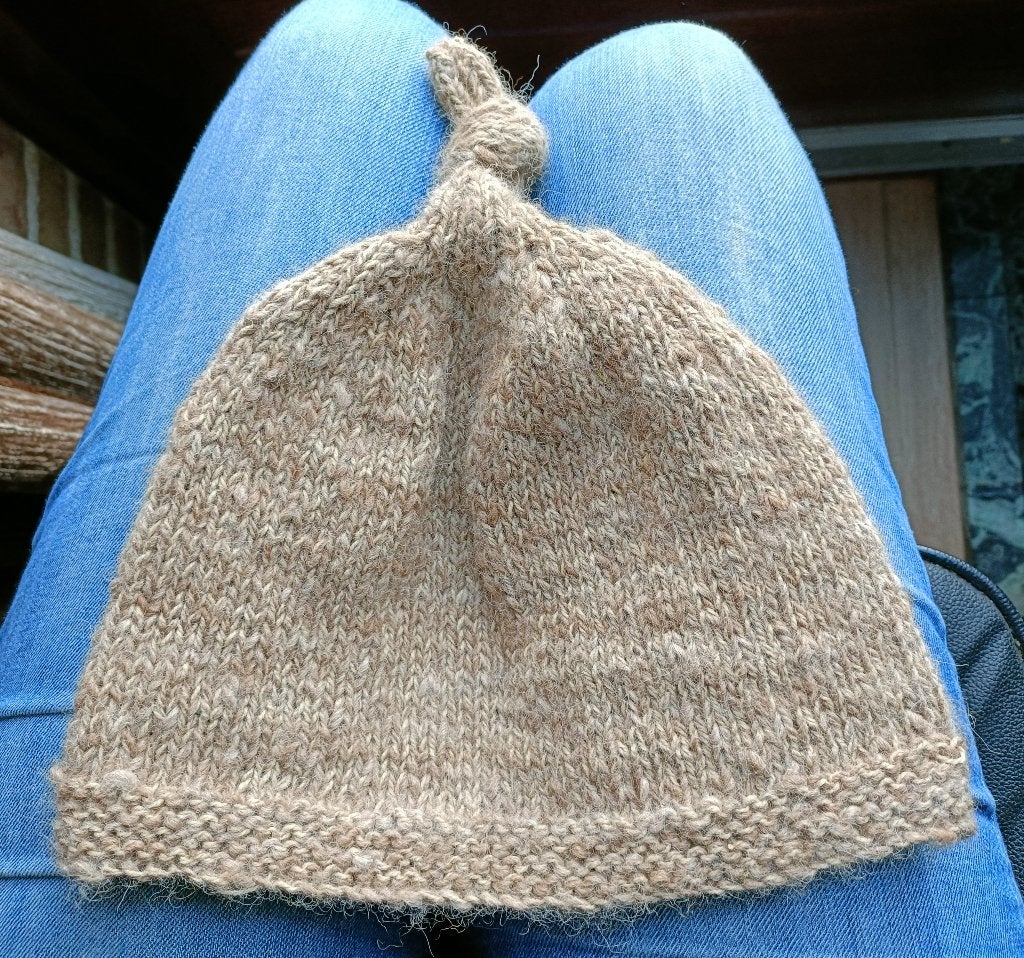 100% Alpacawol muts 2-draads getwijnd hoofdomtrek ca 55 cm, Maat 38/40 (M), Nieuw, Ophalen of Verzenden, Artesanal