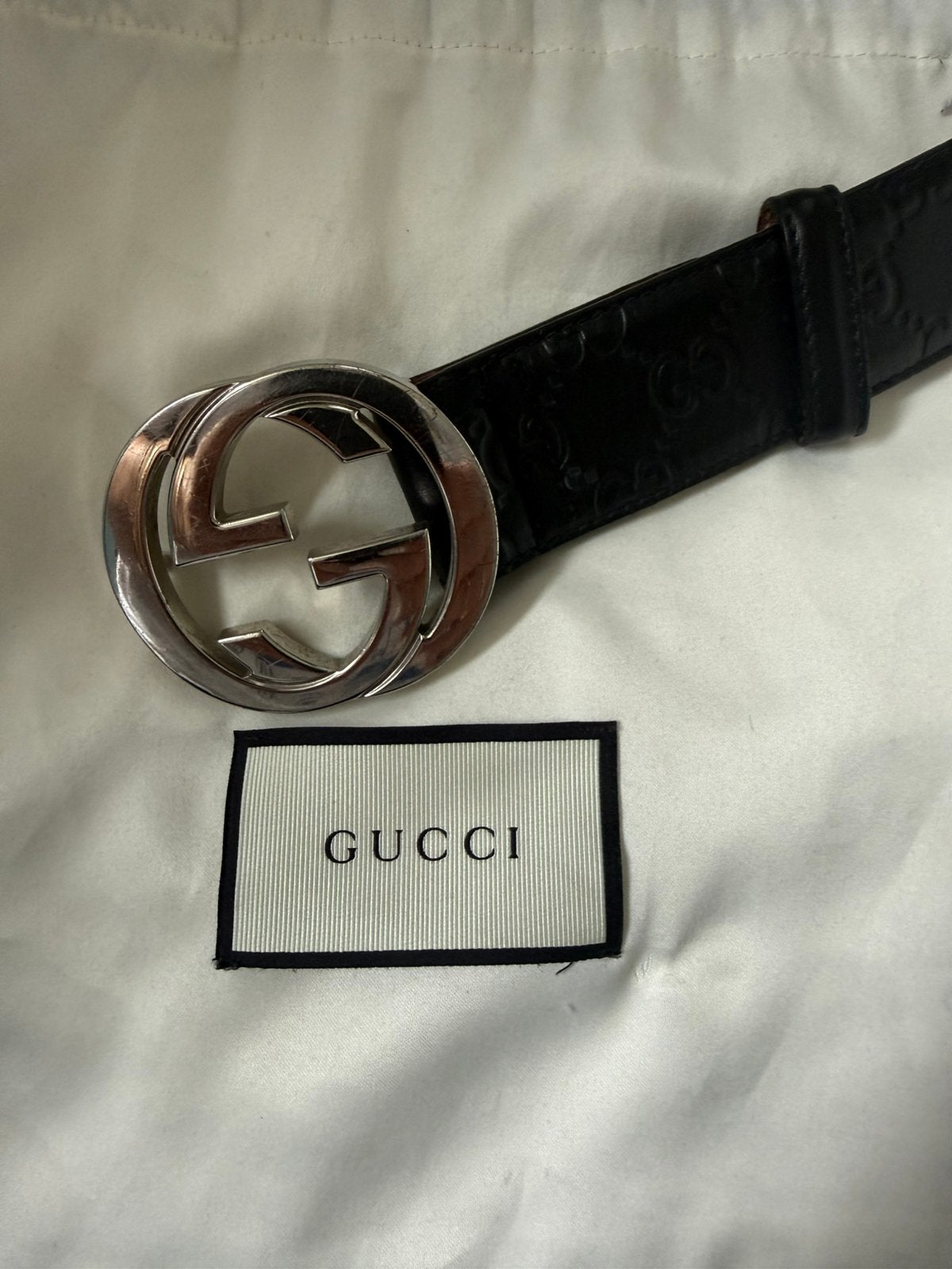 Gucci riem heren zwart, Ophalen, Zo goed als nieuw, Zwart, 105 tot 115 cm