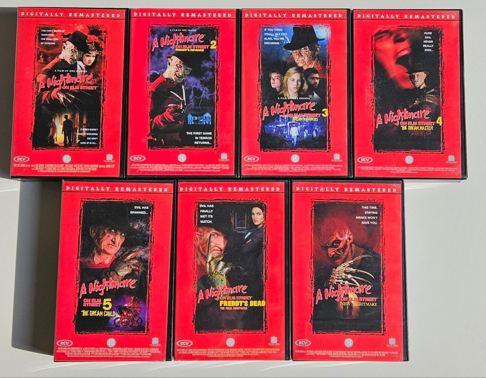 A Nightmare on Elm Street VHS Collectie (7 delen), Horror, Vanaf 16 jaar, Verzenden, VHS