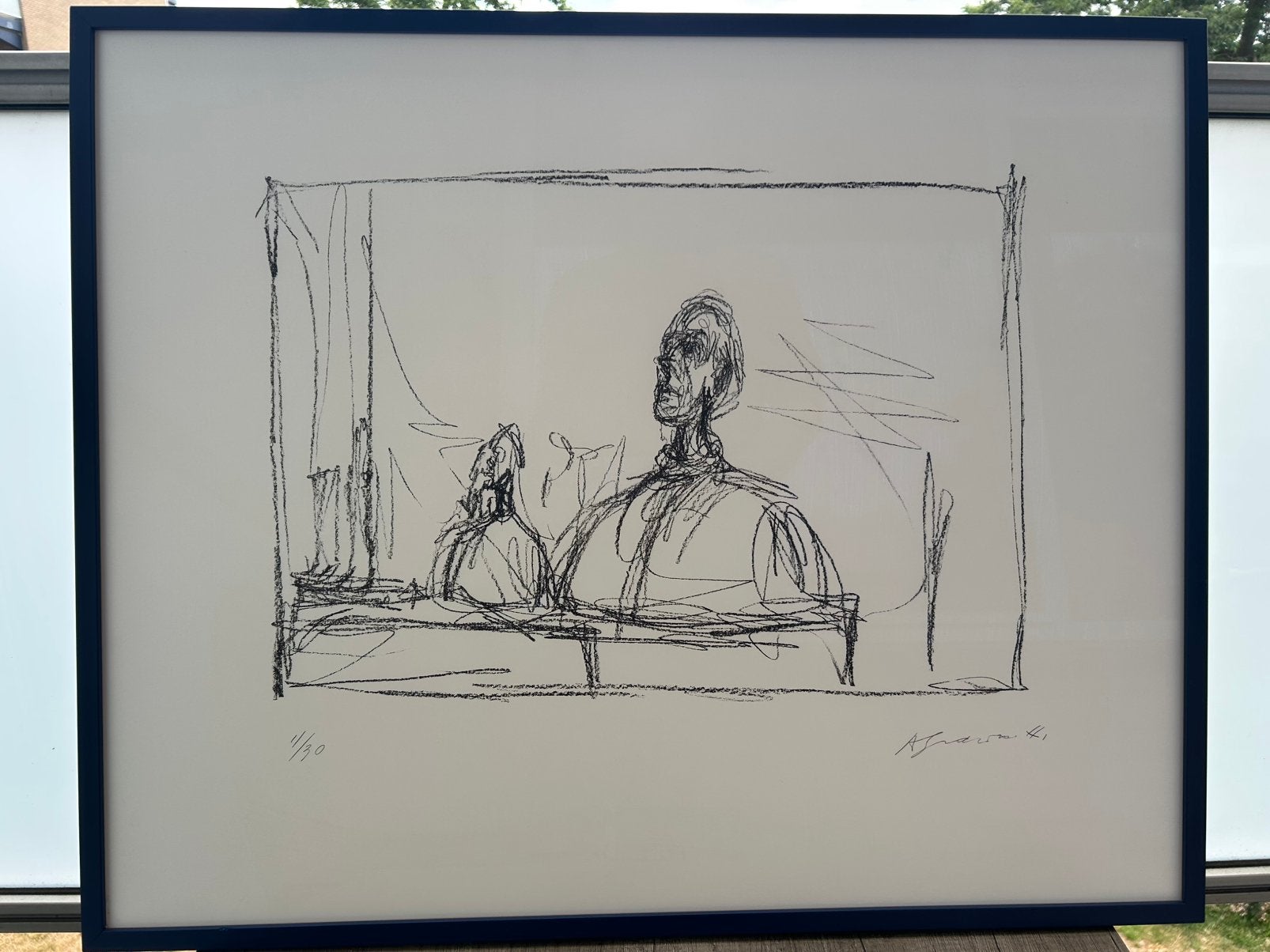 Buste dans l'atelier | A. Giacometti | Litho (2005), Ophalen, Portret en Figuren, Ingelijst, Lithografie