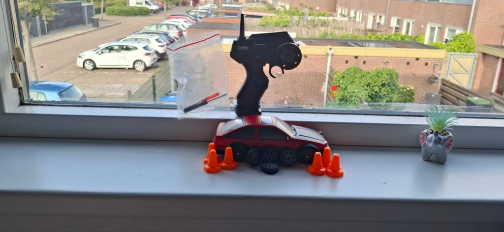 Rood zwart kleurige Rc car drift, Kinderen en Baby's, Ophalen of Verzenden
