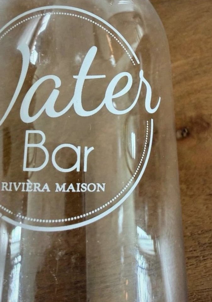 Riviera Maison Water Bar karaf/waterfles/vaas, Ophalen of Verzenden, Zo goed als nieuw, Transparant, Glas