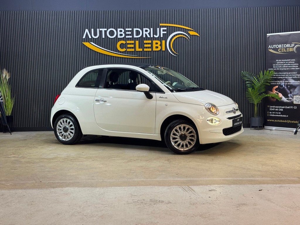 Fiat 500 C 1.0 Hybrid Dolcevita 2023 WIT CABRIO|CARPLAY, Auto's, Fiat, Voorwielaandrijving, Gebruikt, Cabriolet, 4 stoelen
