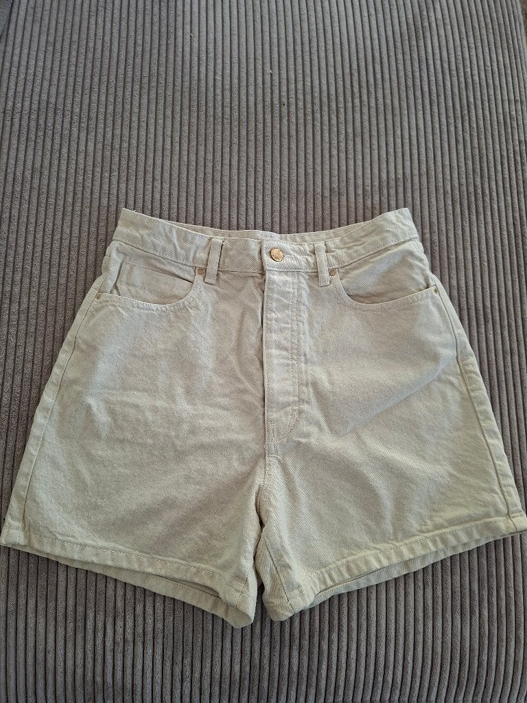 Korte spijkerbroek, Ophalen, Kort, Beige, Maat 42/44 (L)