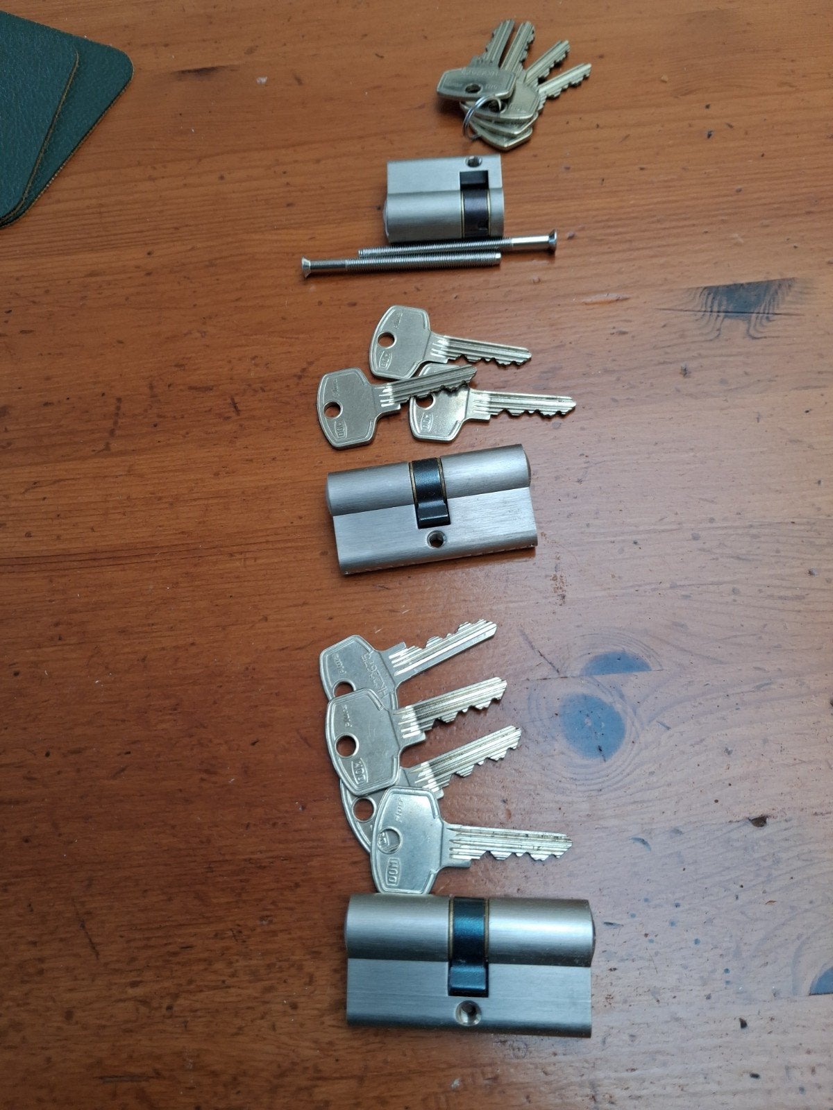 cilinders  2 x 30/30 en 1 x 30/0  gelijk sluitend met 11 sl, Ophalen, Koper of Messing, Slot