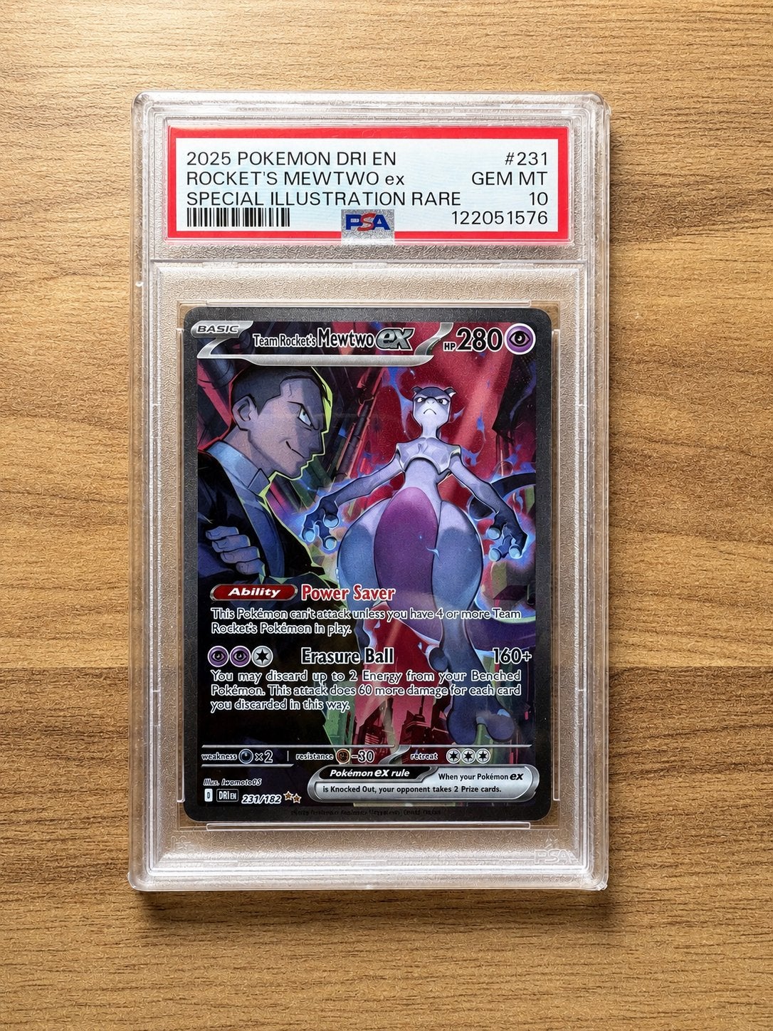 PSA 10 Rocket's Mewtwo ex Special Illustration Rare, Ophalen, Nieuw, Losse kaart