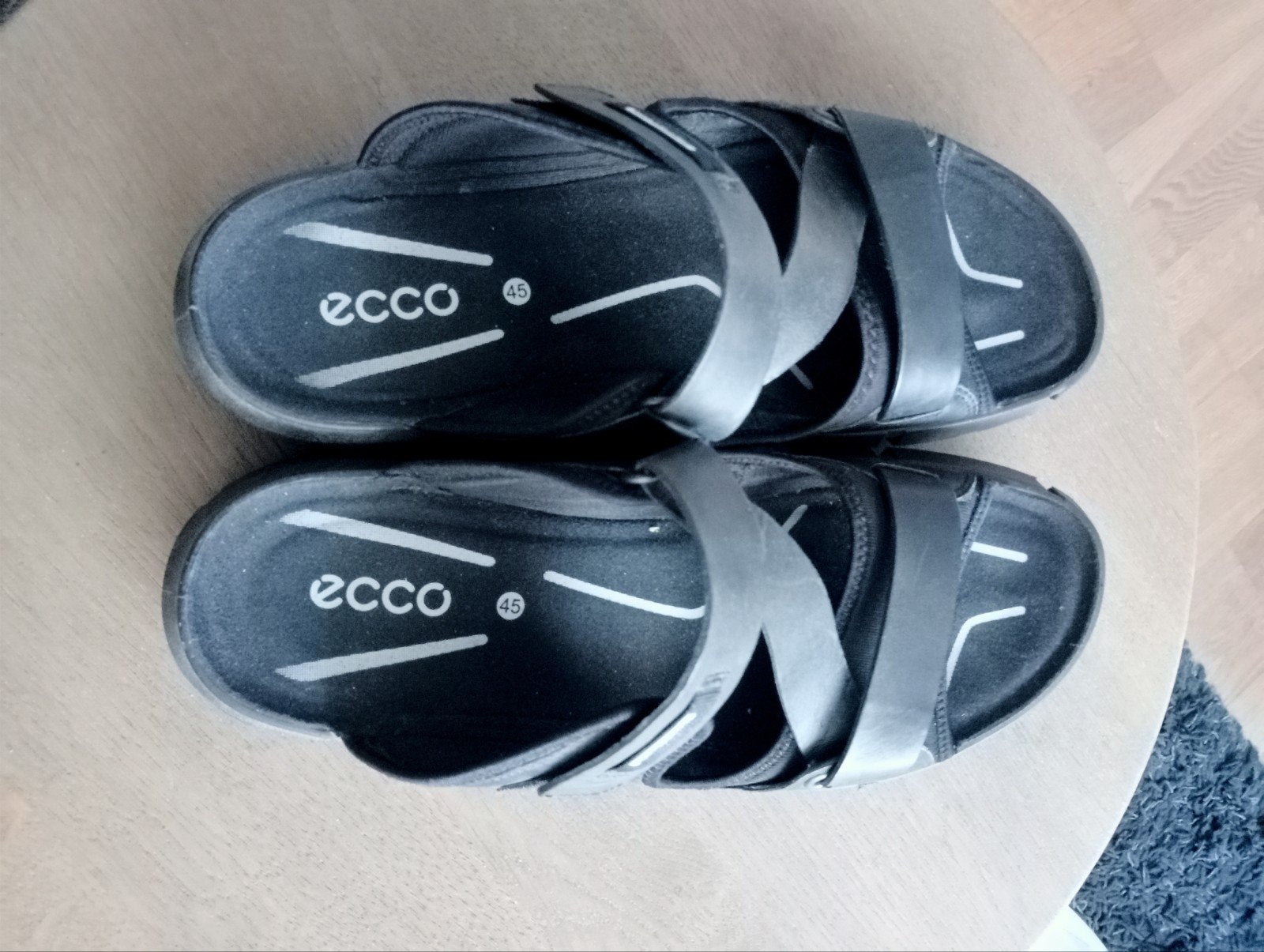 Ecco heren sandalen / slippers maat 45 met leer, Ophalen, Zo goed als nieuw