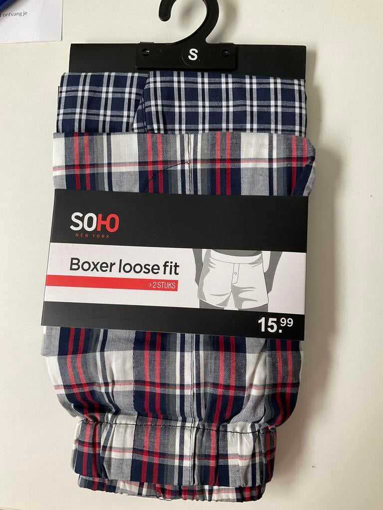 Nieuwe SOHO boxershorts, set à 2 stuks maat S, Ophalen of Verzenden, Boxer
