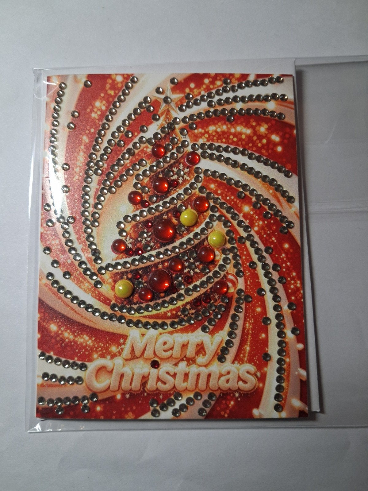 Diamond painting kaart kerstboom rood, Ophalen of Verzenden, Nieuw, Overige thema's