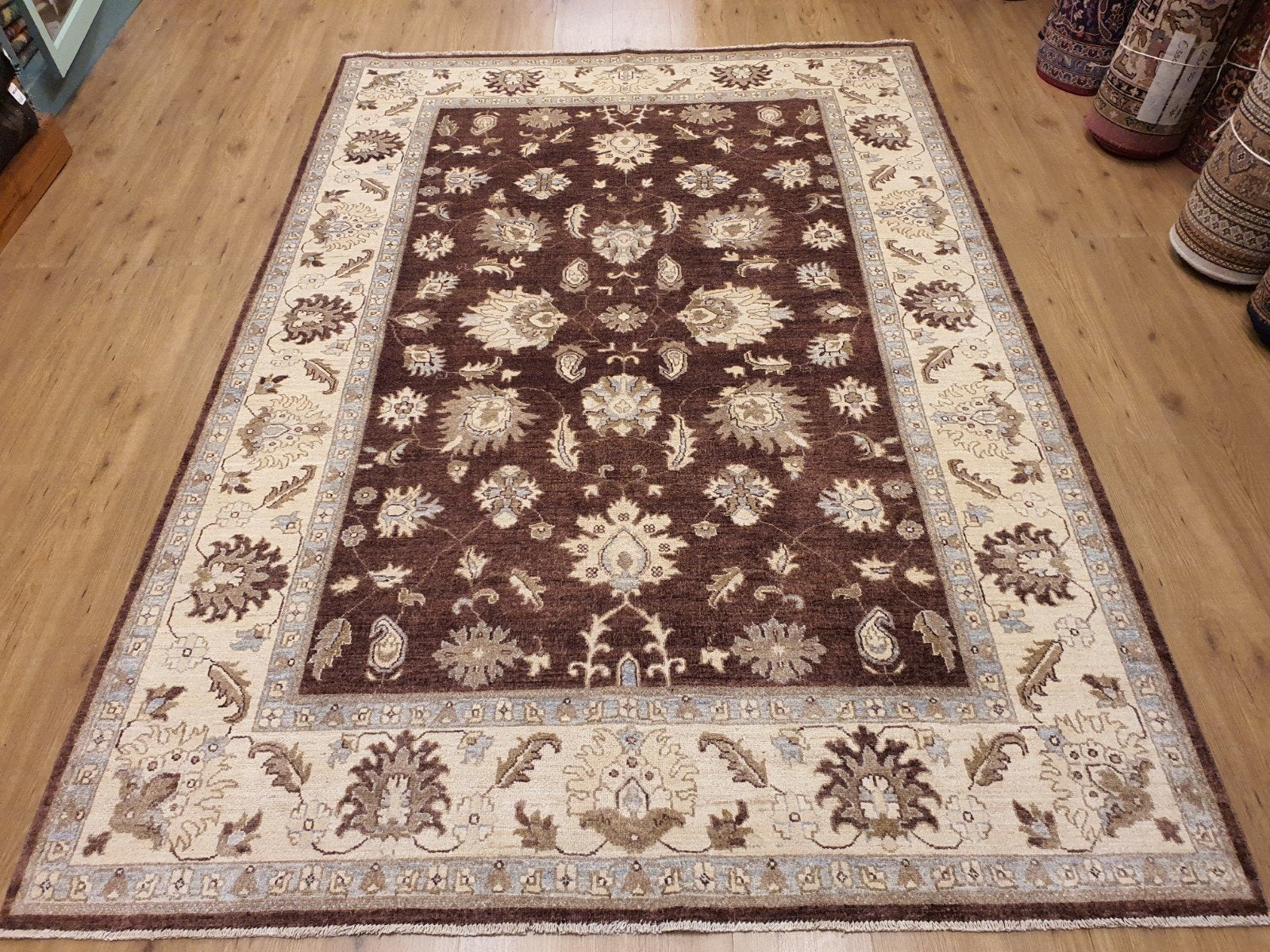 Handgeknoopt oosters tapijt ziegler 267x186, Info@SlatsAntiek.nl, Bruin, Perzisch, 150 tot 200 cm