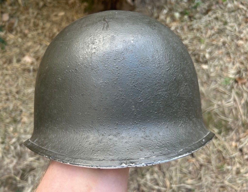 Amerikaanse M1 helm WO2 Swivel Bale, Verzamelen, Ophalen of Verzenden, Amerika, Helm of Baret