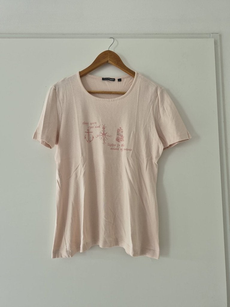 T-shirt Charles Vogele maat L - lichtroze, Kleding | Dames, T-shirts, Charles Vogele, Maat 42/44 (L), Ophalen of Verzenden, Zo goed als nieuw