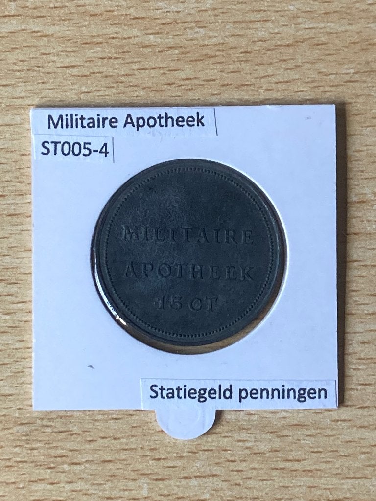 Penning Militaire Apotheek (Kooij), Ophalen of Verzenden, Overige materialen, Nederland
