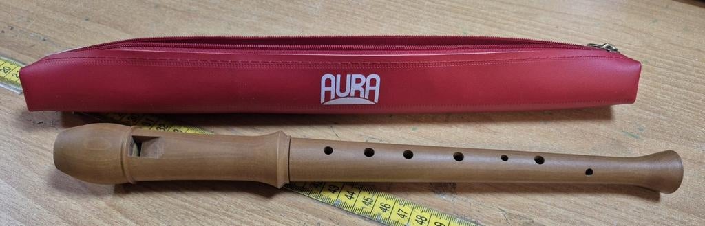 Blokfluit Aura met etui en lesboek, Muziek en Instrumenten, Blaasinstrumenten | Blokfluiten, Ophalen of Verzenden, Gebruikt, Sopraan of Sopranino
