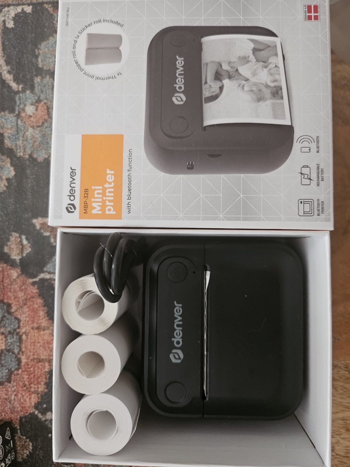 Denver MBP-32B Mini Printer met Bluetooth Functie, Ophalen, Zwart-en-wit printen, Printer, Nieuw