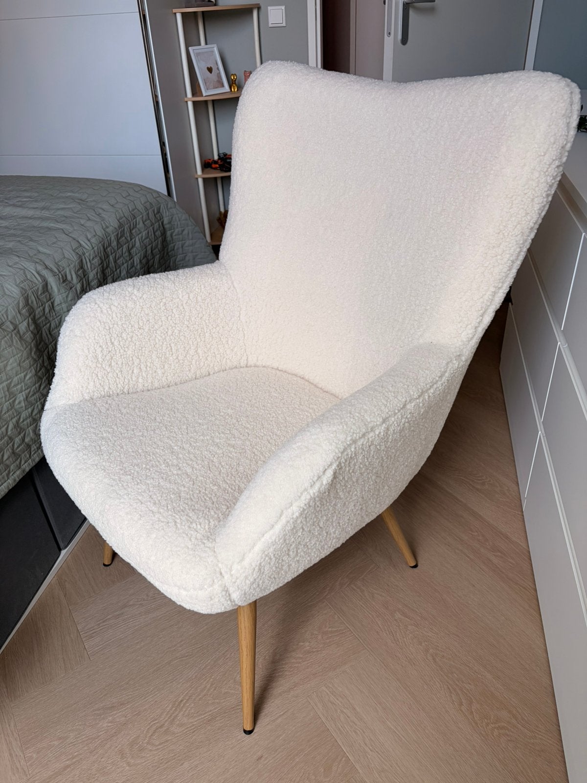 Teddy fauteuil Hundested - Crème wit/ off white (nieuwstaat), Ophalen, Wit, Zo goed als nieuw, Eén