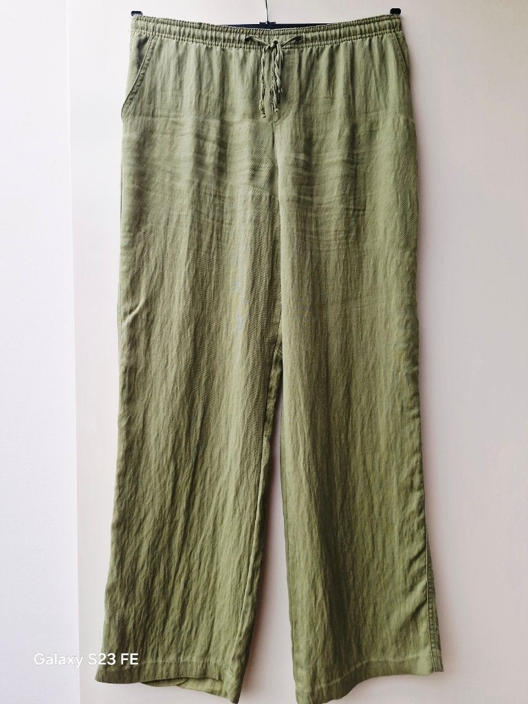 Broek ZARA, olijfgoen, S, Zara, Ophalen of Verzenden, Zo goed als nieuw, Maat 36 (S)