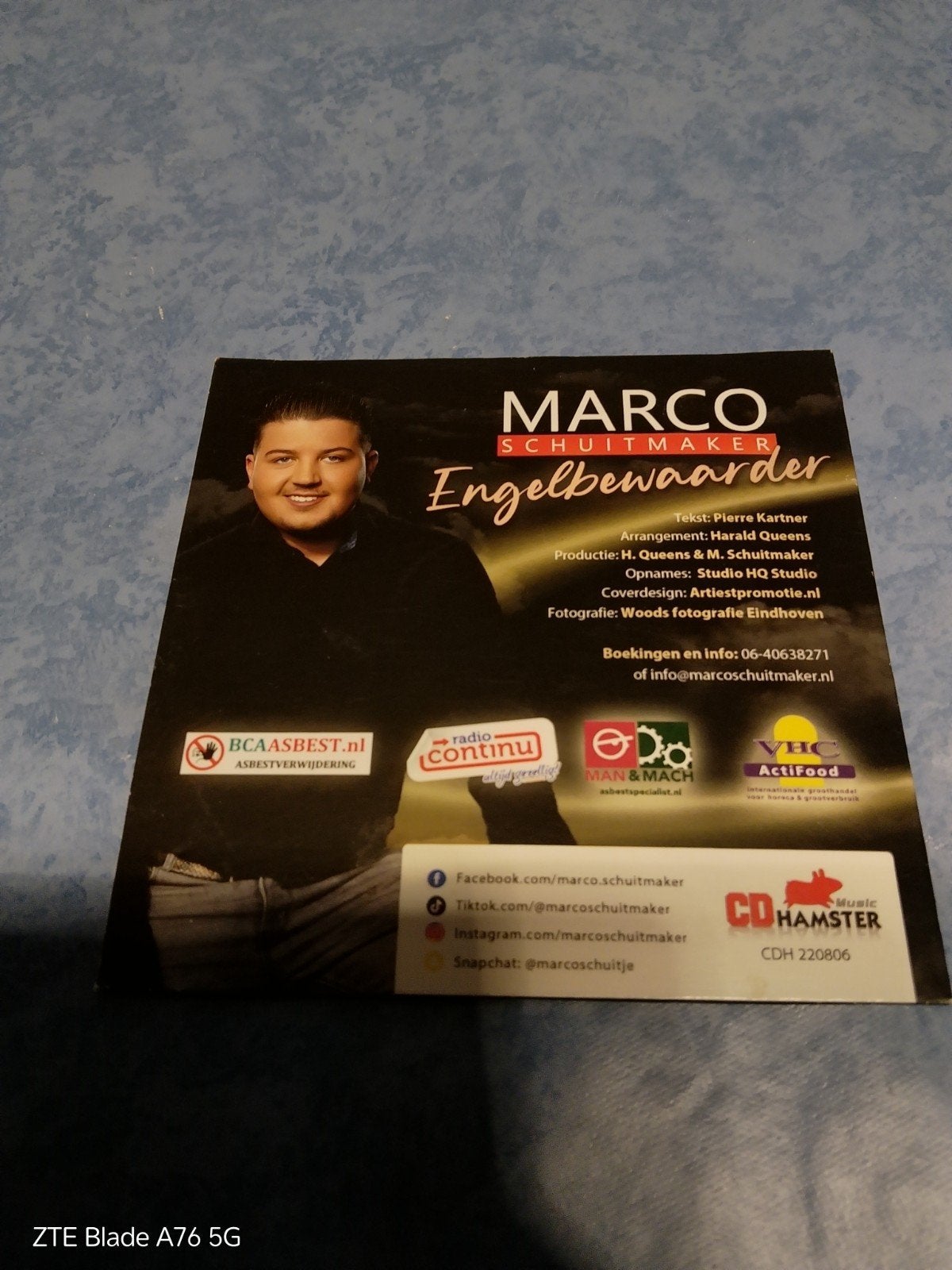Marco Schuitmaker  CD single Engelbewaarder, Ophalen of Verzenden, Zo goed als nieuw, Nederlandstalig