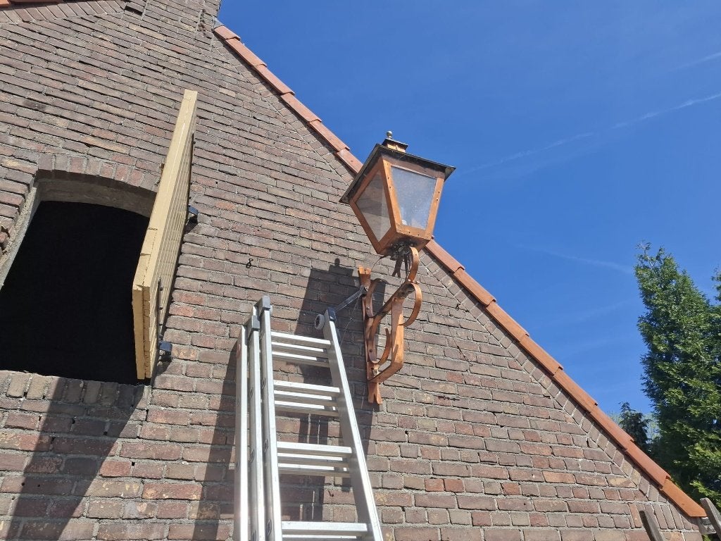 Te koop koperen buitenlamp, Tuin en Terras, Ophalen, Overige materialen, Gebruikt, Overige typen
