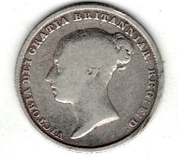 26-1766 Engeland 6 pence 1839, Ophalen of Verzenden, Overige landen, Losse munt, Zilver