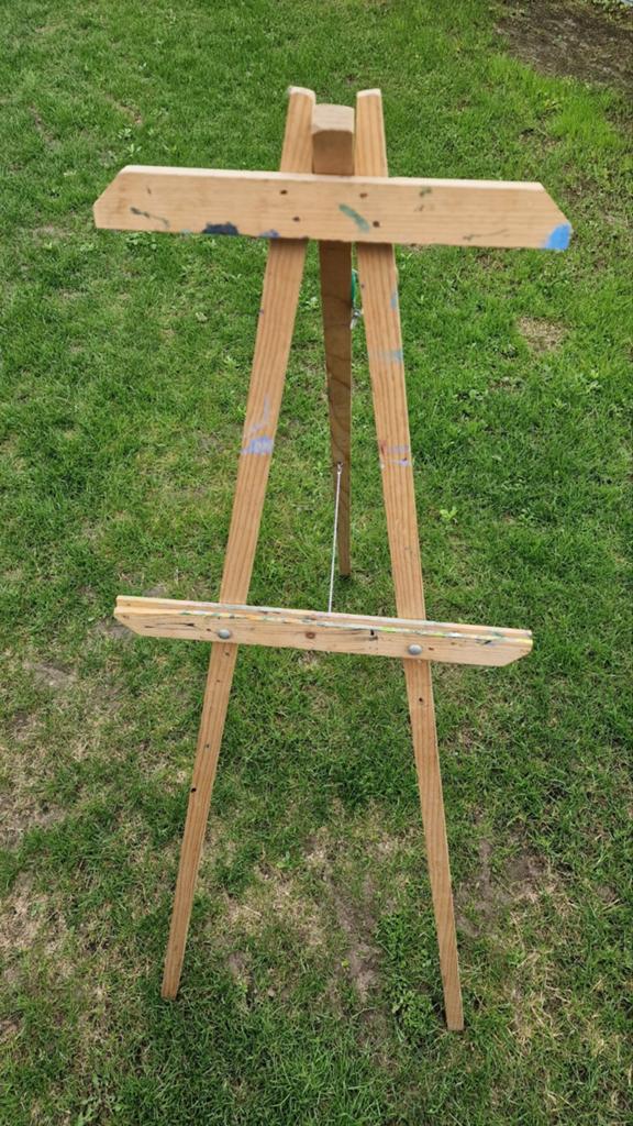 Houten schildersezel - Gebruikt, Hobby en Vrije tijd, Schilderen, Ophalen, Gebruikt, Ezel