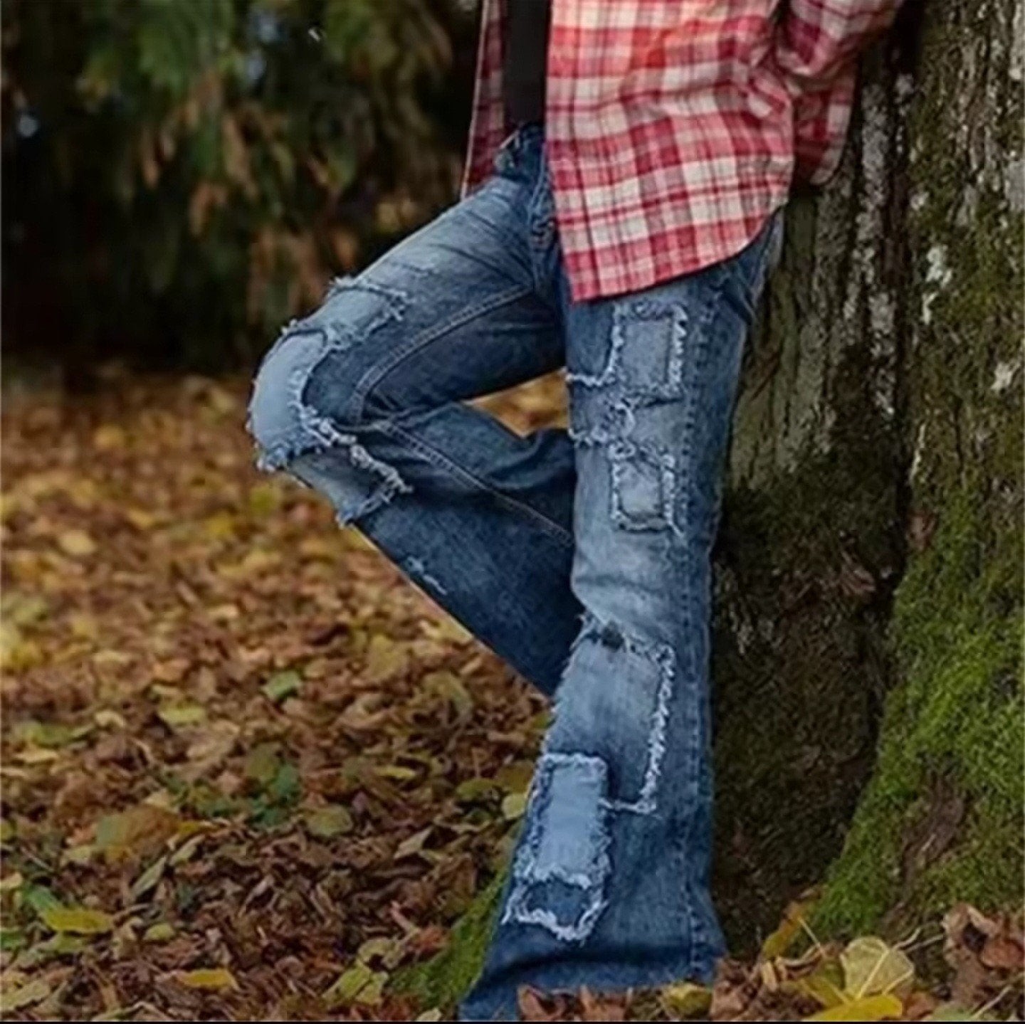 Hippie broek met wijde pijpen, Ophalen of Verzenden, Zo goed als nieuw, Maat 52/54 (L), Blauw