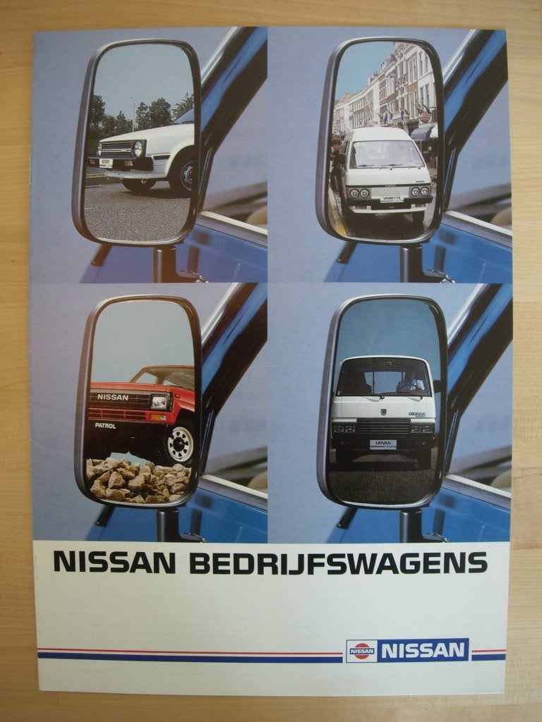 Nissan Patrol Urvan Vanette Sunny Brochure ca 1985, Ophalen of Verzenden, Zo goed als nieuw, Nissan, NISSAN