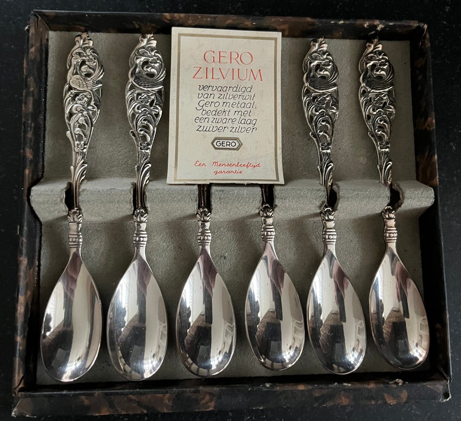 Gero Zilvium lepeltjes, gebaksvorkjes e.d., Antiek en Kunst, Ophalen of Verzenden