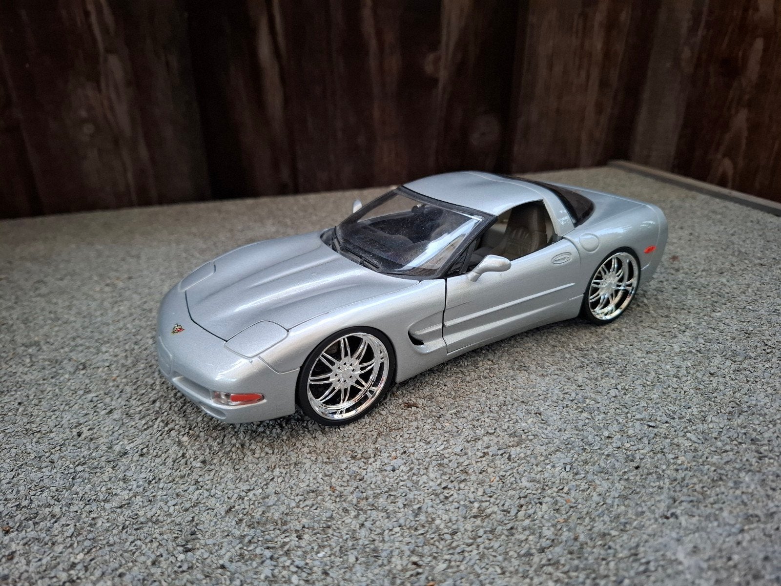 Chevrolet corvette cs custom, Ophalen of Verzenden, Zo goed als nieuw, Auto, Bburago