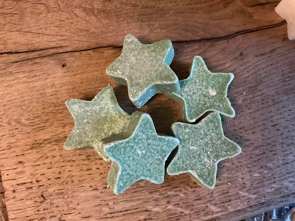 NIEUW set van 5 Wood amberblokjes sterren, Ophalen of Verzenden, Nieuw