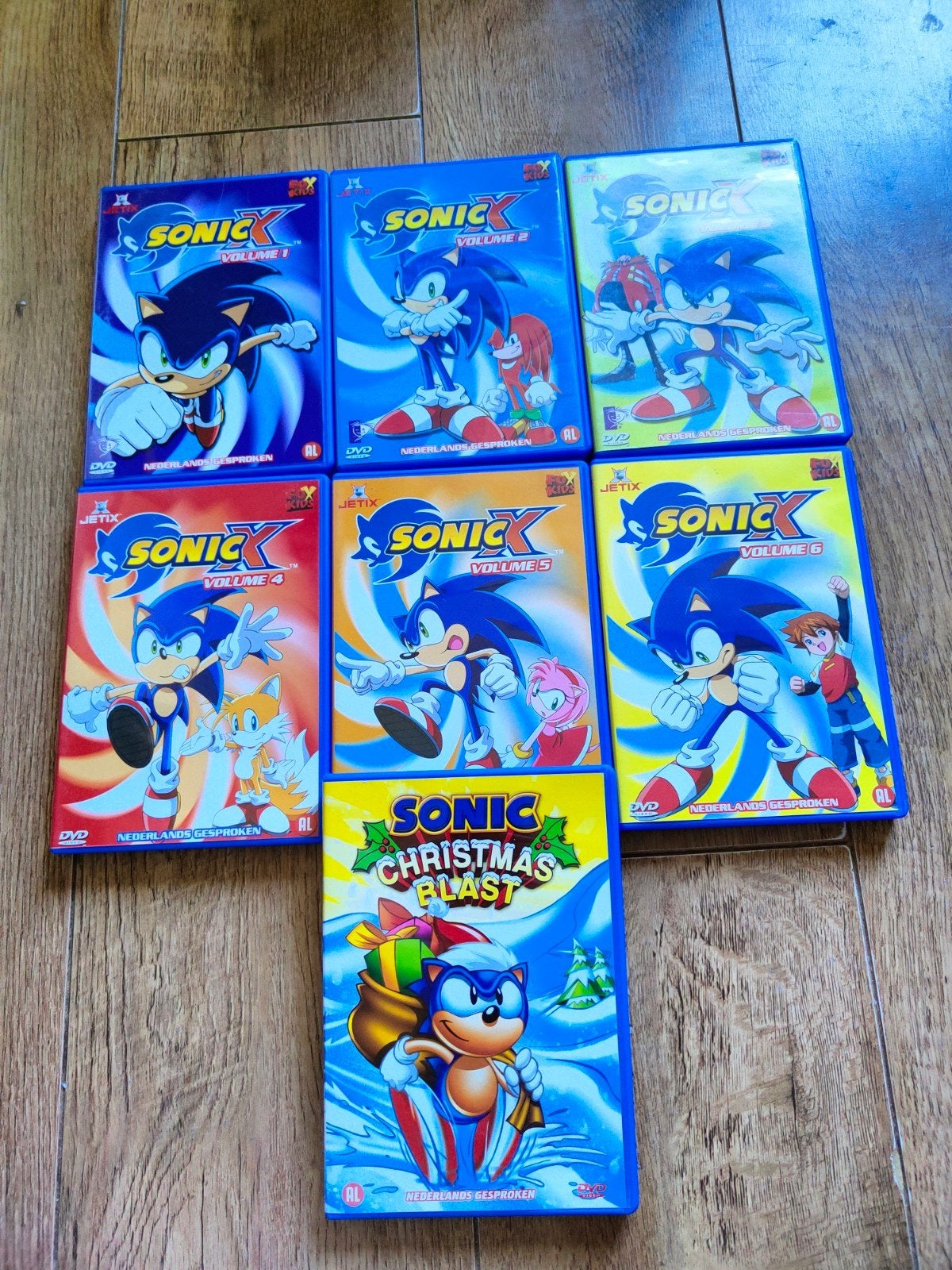 Dvd Sonic Volume 1 tot 6 + Christmas Blast, Alle leeftijden, Ophalen of Verzenden, Zo goed als nieuw