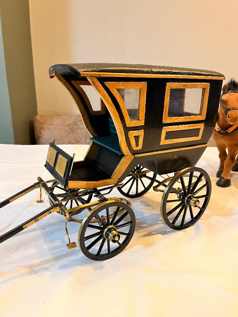 Miniatuur koets met trekpaarden, Ophalen of Verzenden, Groter dan 1:32